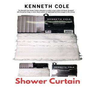 🛑 KENNETH COLE Designer ➕🆒 SHOWER CURTAIN Texture COVER Decor 💸BUY NOW‼️